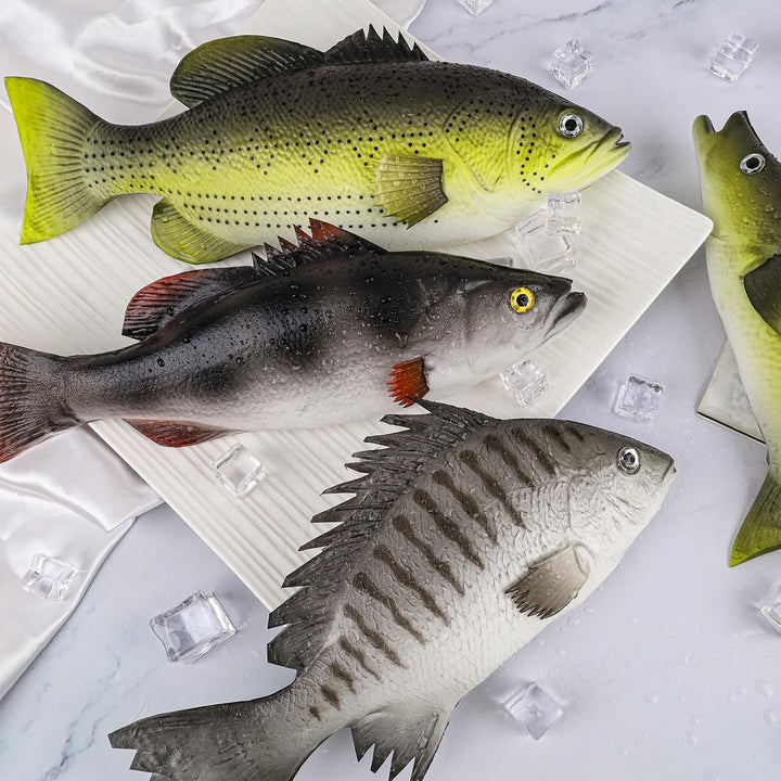 4 Stück Künstliche Fisch Deko Gefälschte Kunststoff Fische Simulataed Realistische Lebensmittel Unte