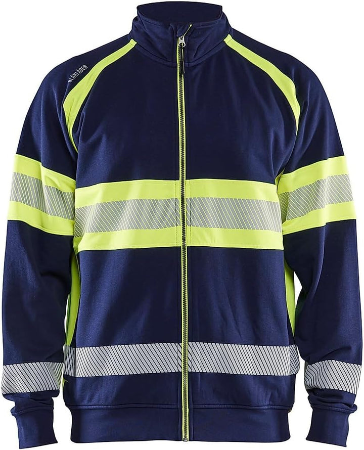 Blaklader Warnschutzpullover 3551-1158 M Marineblau/Warngelb, M Marineblau/Warngelb