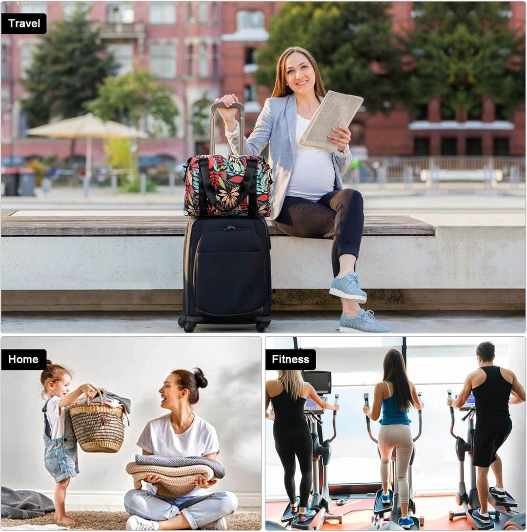 HAWEE Sporttasche Damen Gross Leichte Reisetasche Herren Faltbare Gym Duffel Bag Weekender Travel Ba