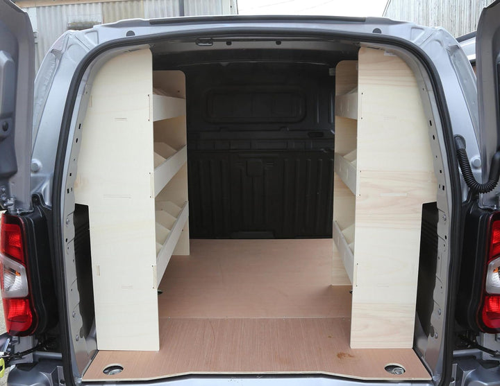 Vanify - Kompatibel mit Renault KANGOO L2 2008+ Fahrzeugeinrichtung Fahrzeugregale, doppelte Regale