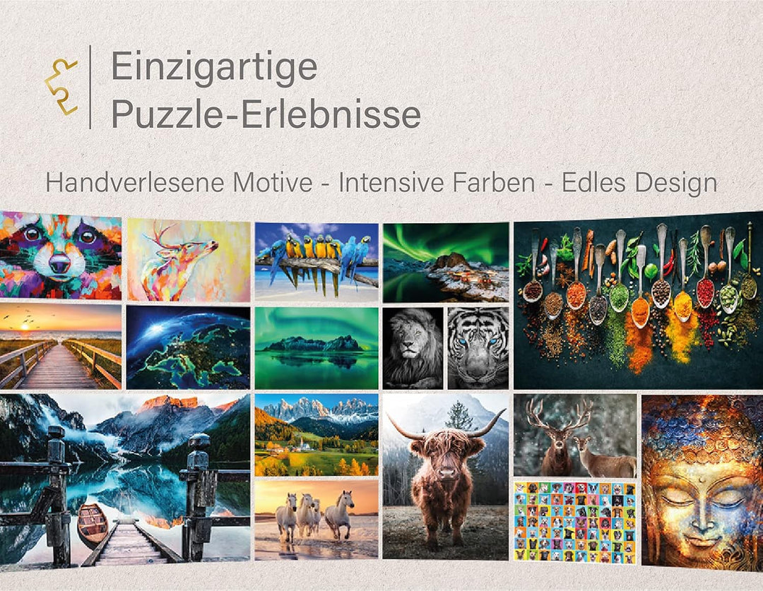 Ulmer Puzzleschmiede - Puzzle „Pusteblume“ - Klassisches 1000 Teile Puzzle Blume - Puzzle Made in Ge