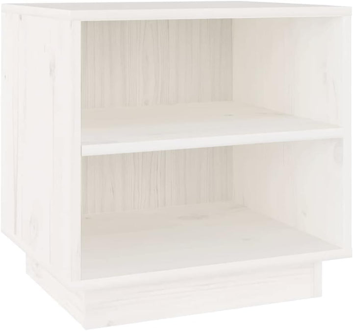 Bedside Table Nachtkonsole Beistelltisch mit Stauraum Night Stand Nachttisch Weiss 40x34x40 cm Massi