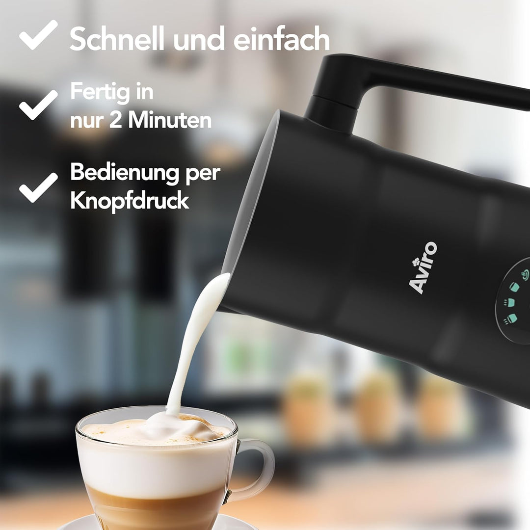 Brixy 4 in 1 Elektrischer Milchaufschäumer - 350 ml - Milchaufschäumer - Ausgiesser - Spülmaschinenf
