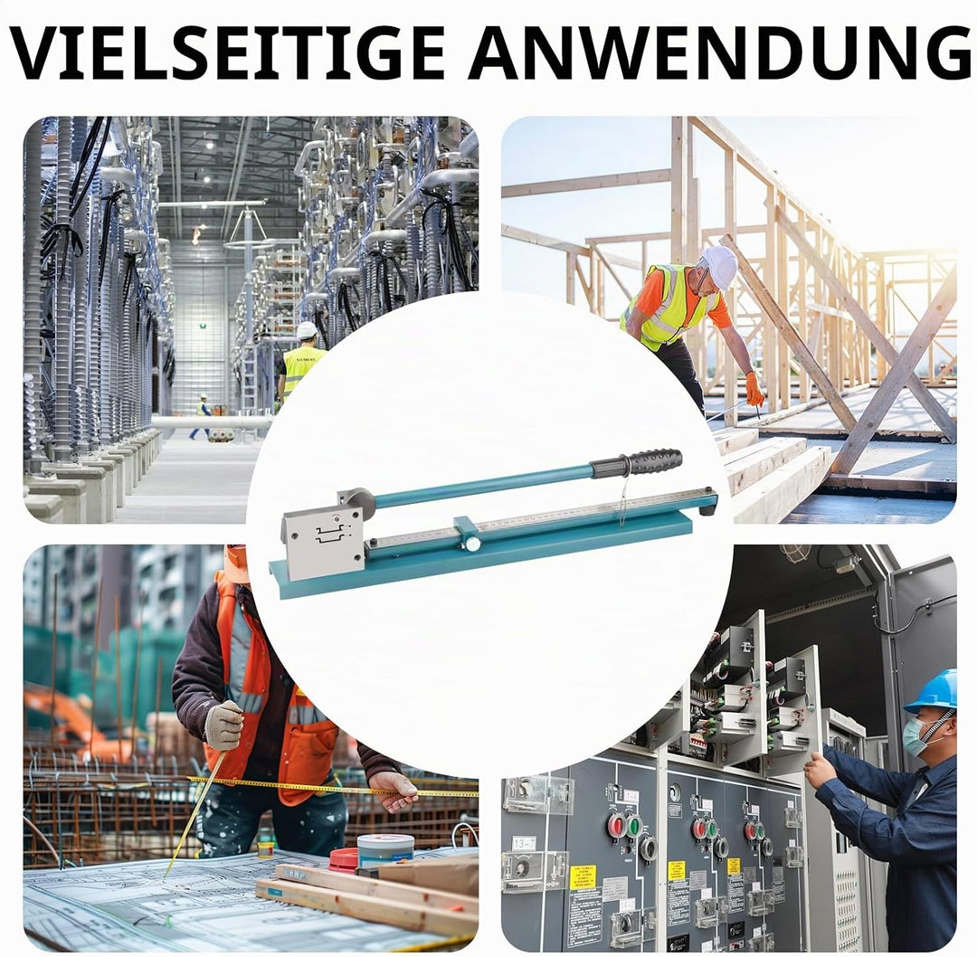 Schienenschneider, Manueller DIN Hutschienen Schneider 35 mm Tischgerät mit Messskala Doppelnut Schn