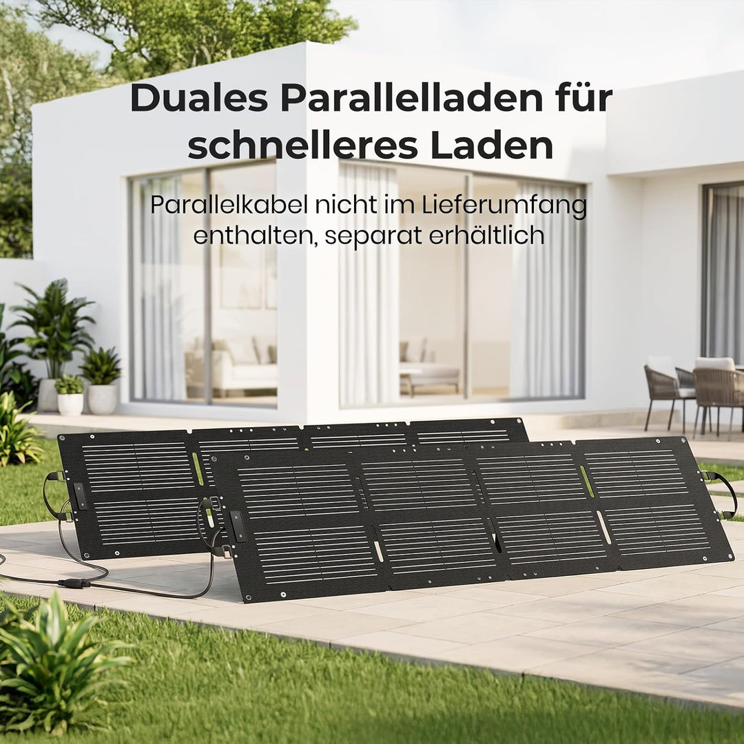 Dyness 100W Faltbares Solarpanel für Powerstation mit Monokristalline Solarzelle, 23% Wirkungsgrad,
