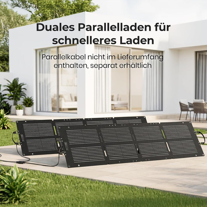 Dyness 100W Faltbares Solarpanel für Powerstation mit Monokristalline Solarzelle, 23% Wirkungsgrad,