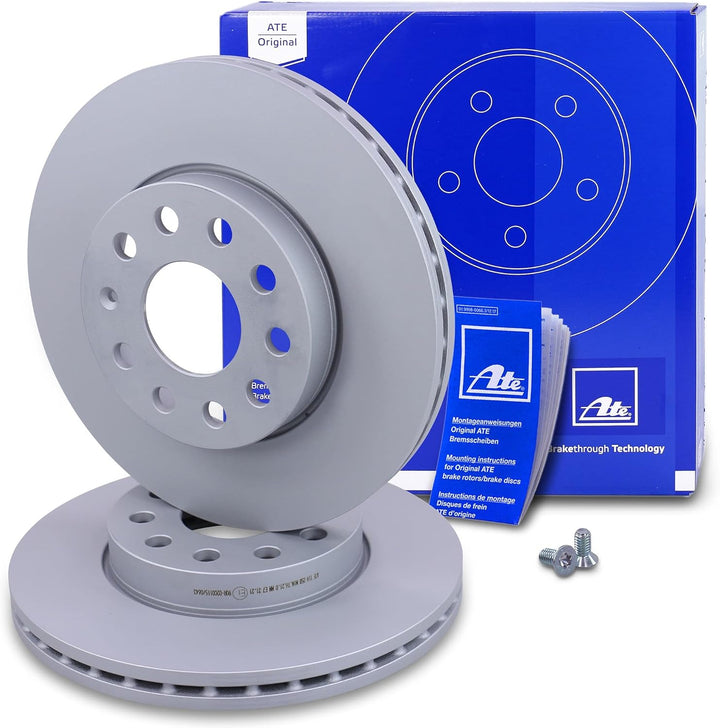 ATE Bremsenset Vorderachse inkl. Bremsscheiben vorne Ø 276 mm belüftet und Bremsbeläge vorne + Versc