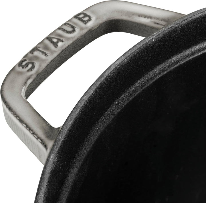 STAUB Gusseisen Bräter/Cocotte, Rund 30 cm, 8,35 L, Aromaregen Funktion, Für alle Herdarten geeignet