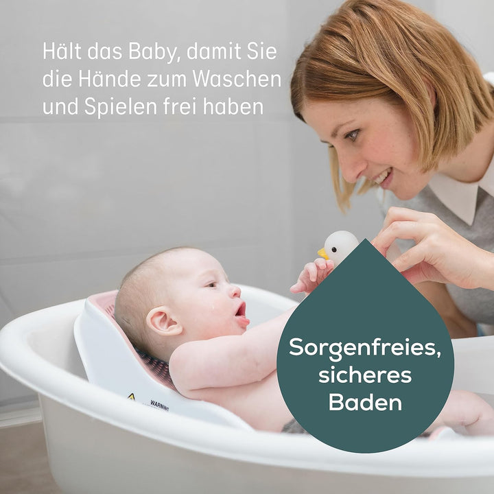 Angelcare ergonomischer Badesitz für die Baby-Badewanne Light pink, angenehm weiche Liegefläche, auf