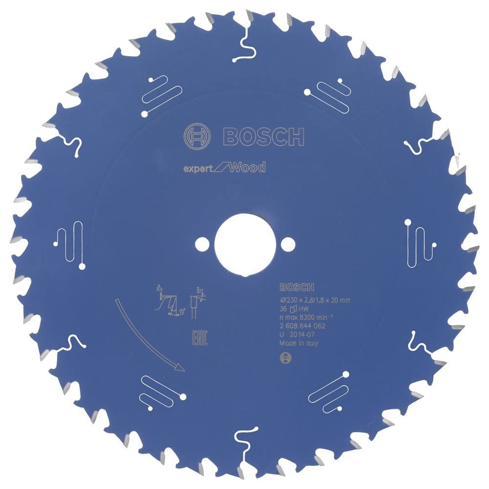 Bosch Professional 1x Kreissägeblatt Expert for Wood (Holz, Sägeblatt Ø 230 x 30 x 2,8 mm, 36 Zähne,