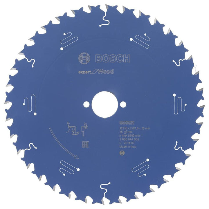 Bosch Professional 1x Kreissägeblatt Expert for Wood (Holz, Sägeblatt Ø 230 x 30 x 2,8 mm, 36 Zähne,