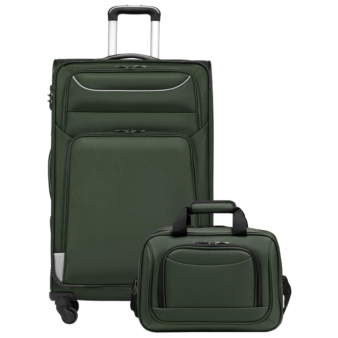 COOLIFE Koffer Trolley Koffer Reisekoffer von 4 Rollen Stoffkoffer Handgepäck TSA-Schloss Der Koffer