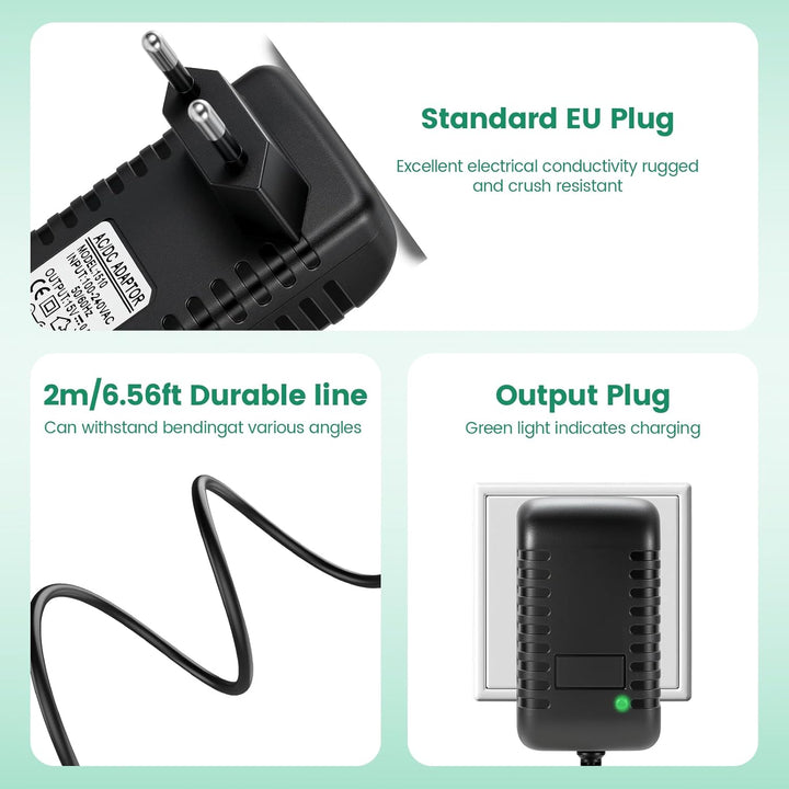 Ladegerät für Bosch Akkuschrauber EasyDrill 12, 15V 1A Netzteil Ladegerät Ladekabel für Bosch Akkusc