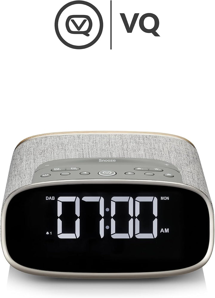VQ Lark Digitalradio DAB und DAB+ mit FM, Bluetooth, Aux, Zwei USB-Anschlüssen und Weckfunktion - Gr