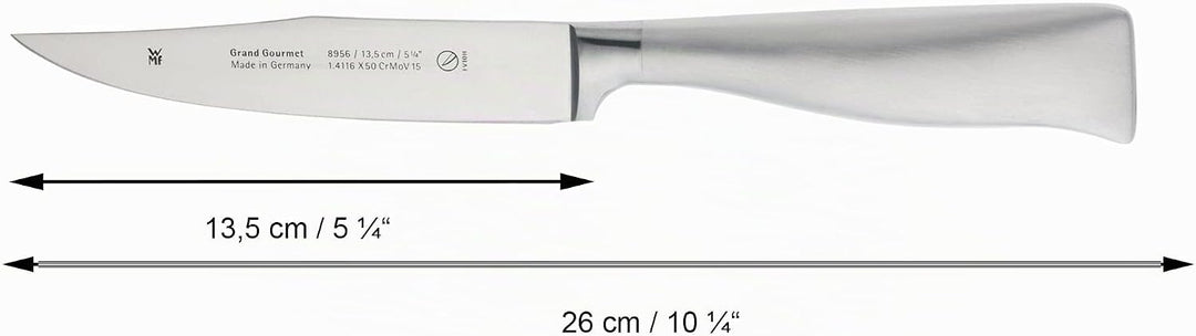 WMF Grand Gourmet Steakmesser Set 4teilig, Made in Germany, 4 Messer geschmiedet, Performance Cut, S