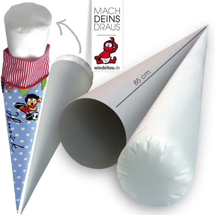 Nähset + Anleitung für Schultüten- bzw. Zuckertütenbezug, 85 cm mit vielen Personalisierungsmögliche