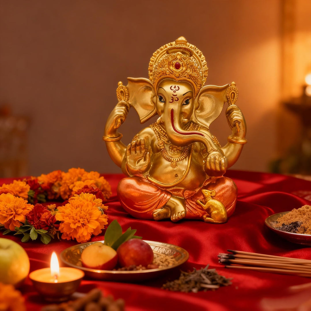 bangbangda 15,2 cm Ganesh Statue Hindu Gott Lord Ganesha Figuren für Diwali Geschenke Indischen hoch