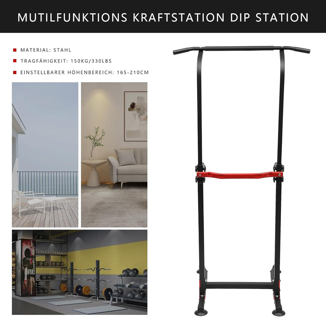 Kraftturm, Klimmzugstange Stehende Kraftstation Trainingsstange Fitness Training Multifunktionale Kr
