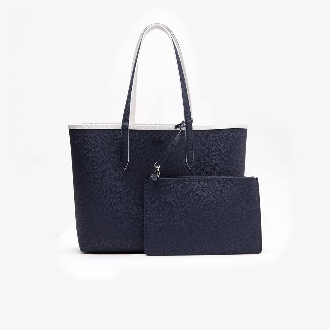 Lacoste Damen Henkeltasche SHOPPING BAG Mehl, Nachtblau, Mehl, Nachtblau