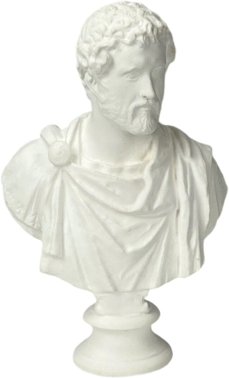 Antoninus Pius Römischer Kaiser Büste Kopf Alabaster Marmor Harter GipsStatue Skulptur Museum Kopie