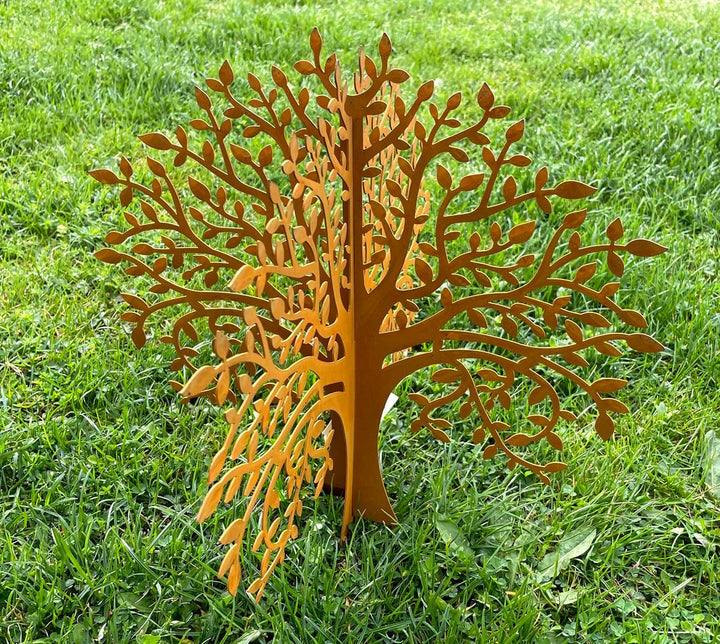 LB H&F Gartenstecker LEBENSBAUM 2tlg. 3D Baum 40x38cm zum stecken Gartendeko Deko Dekoration aus 2 S