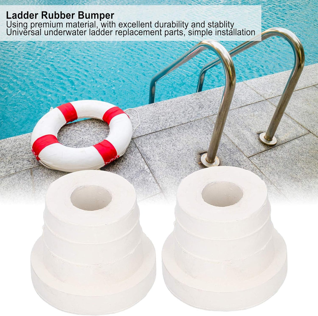 Alvinlite Poolleiter Gummipuffer 4er Set Weisse Leiter Stossstangen für Schwimmbadleitern 4pcs, 4pcs