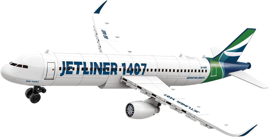 Apostrophe Games Kommerzielles Jetliner-Baustein-Set - 133 Stück, ab 10 Jahren Flugzeugmodell Spielz
