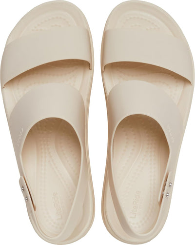 Crocs Damen Brooklyn Low Wedge Sandalen, 33/34 EU Sandstein