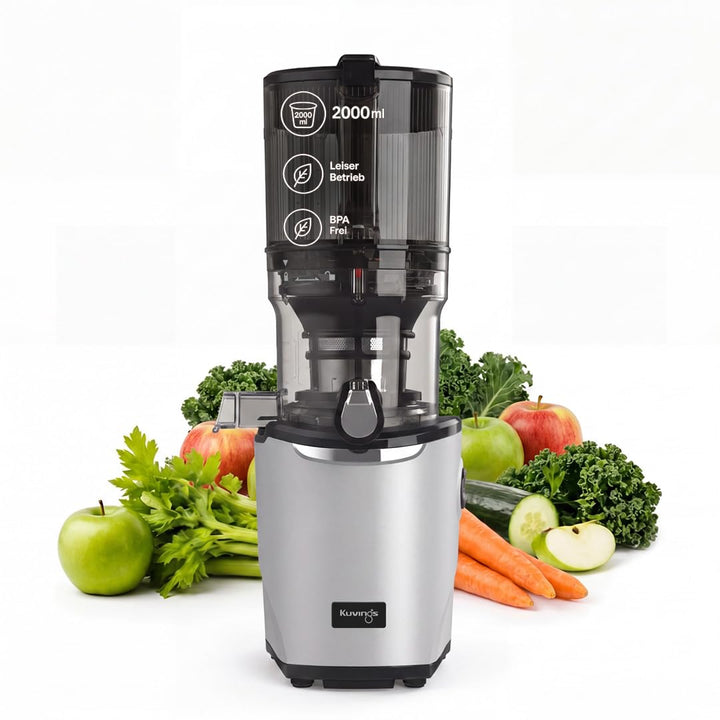Kuvings AUTO9 | Kaltpressentsafter | Hands-Free Slow Juicer | 2L Auto-Hopper | Entsafter für Obst &