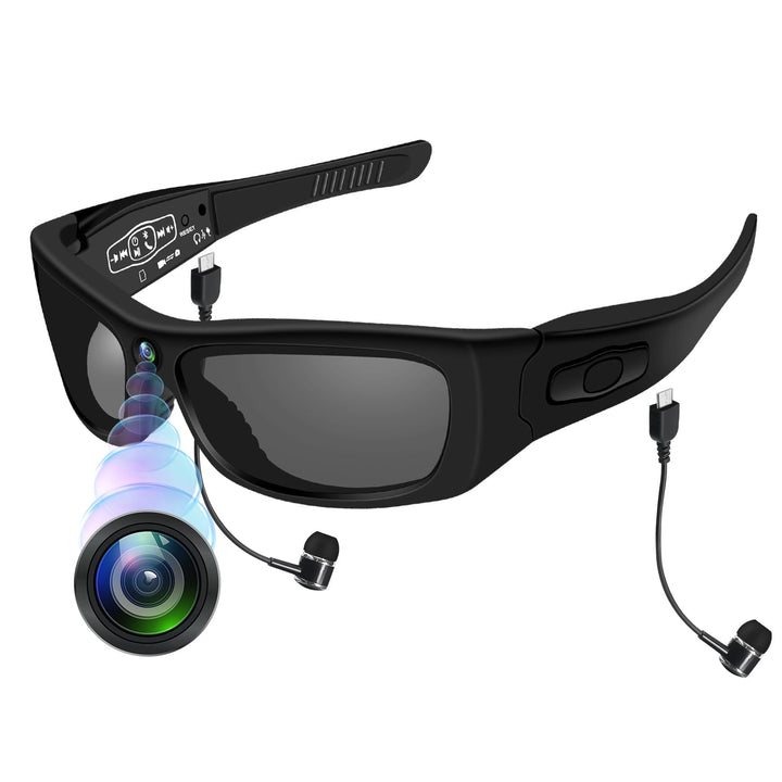 cyi Sports Kamera Sportbrille Actionkamera 1080p HD Video &amp; Foto, Bluetooth 5.0 für Anrufe &amp; Musik,