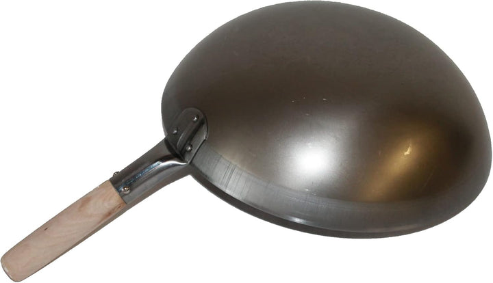 Wok ca. 30 cm Durchmesser mit rundem Boden für Gas, Gastronomie, Wokpfanne
