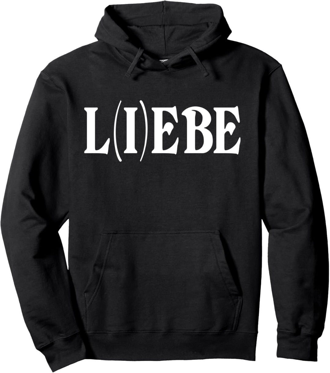 L(i)ebe Spruch Für Optimisten Liebe Lebe Damen Pullover Hoodie