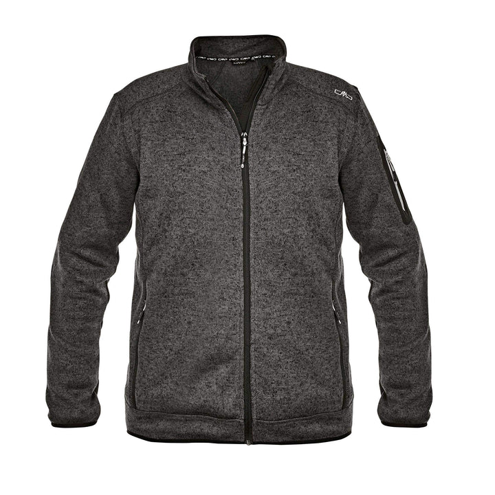 CMP Herren Knit tech mélange Fleece Jacket Fleecejacke 52 Schwarzer Gletscher, 52 Schwarzer Gletsche