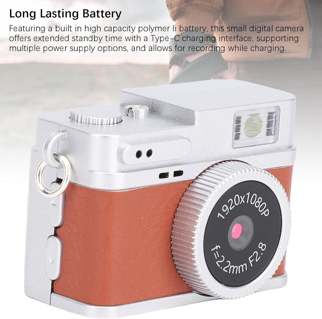 Annadue Keychain Kamera 1080p HD mit Halskette und Blitz, Tragbarem Reiseschreiber, Anti Loss Kamera