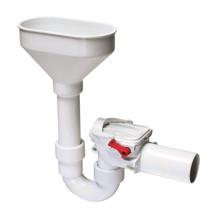 Kessel 73053 Staufix U-Biegungsstück mit Rückschlagventil für Heizungsanlage Überlauf Ø 50 mm