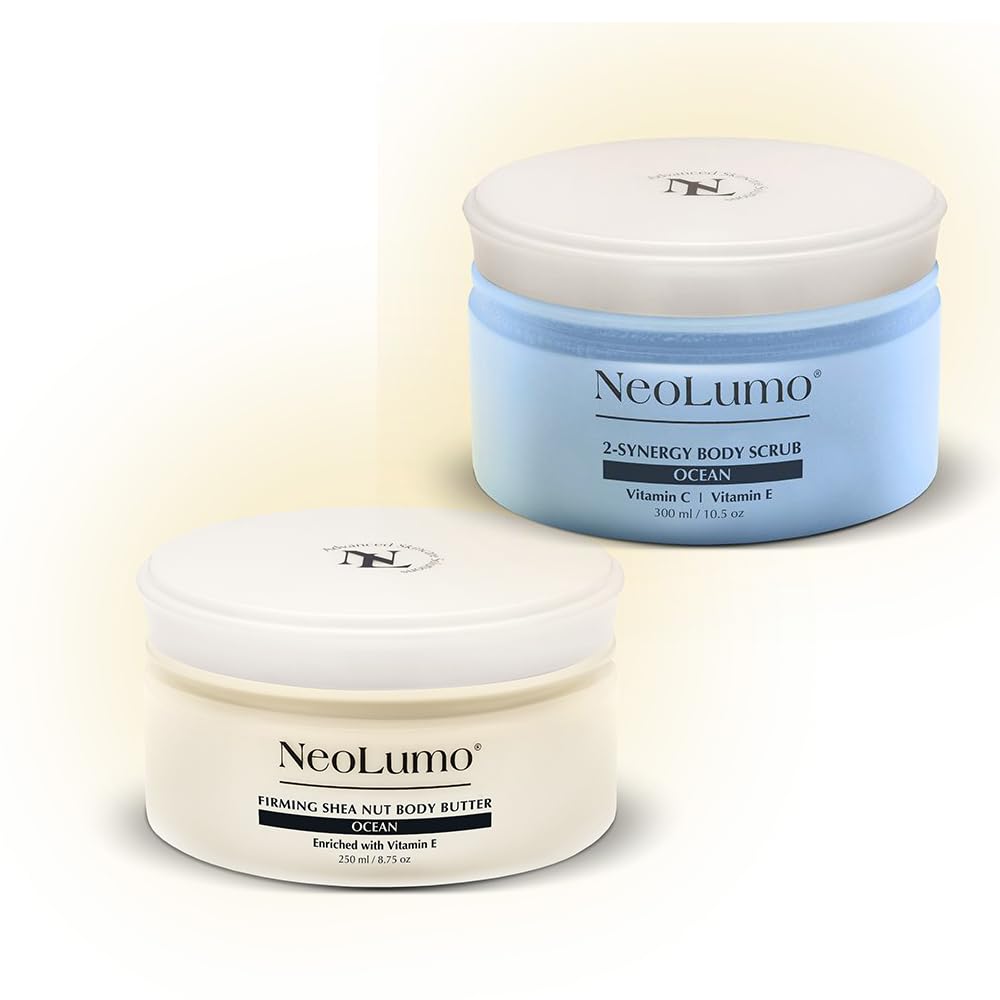 Luxuriöses Pflege-Set Straffende Shea-Nuss Body butter und Body Scrub Ocean – Neolumo (ehemals ObeyY
