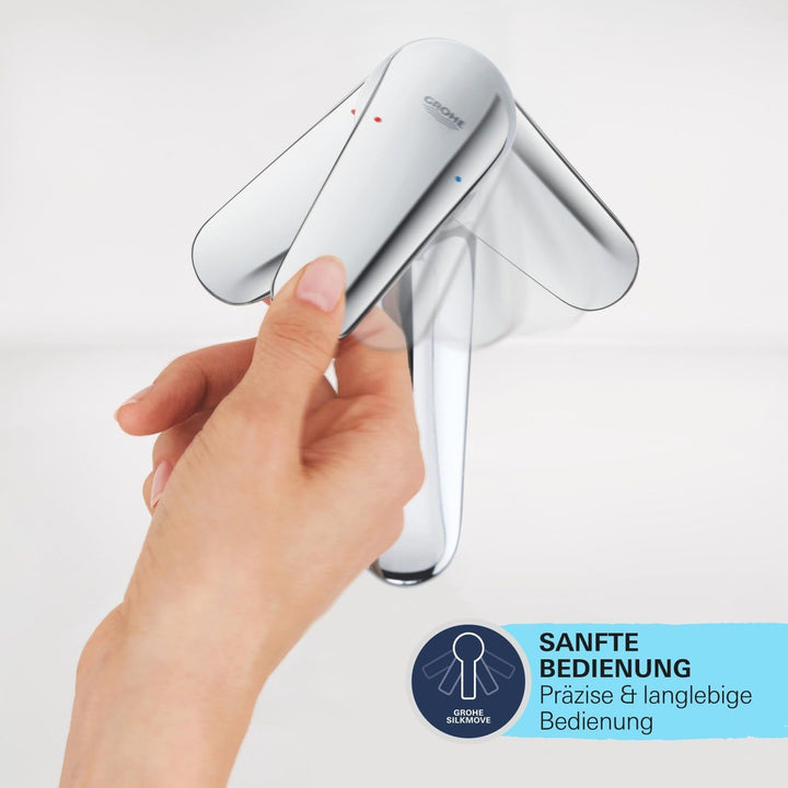 GROHE Start - Einhand-Waschtischbatterie (wassersparend, S-Size, mit Temperaturbegrenzer), matt schw