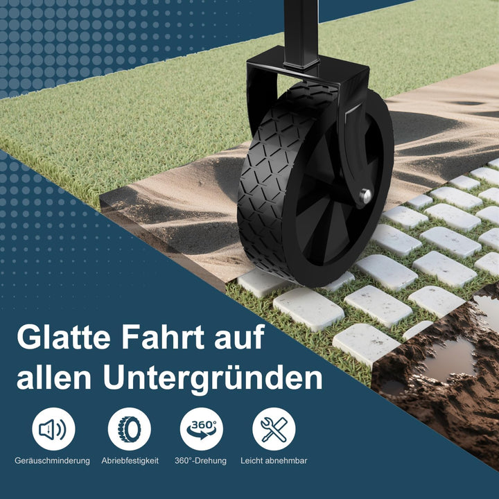Favoyard Faltwagen Klappbar 100L & 150kg Tragkraft All-Terrain Bollerwagen mit Bremse & Rollen für C