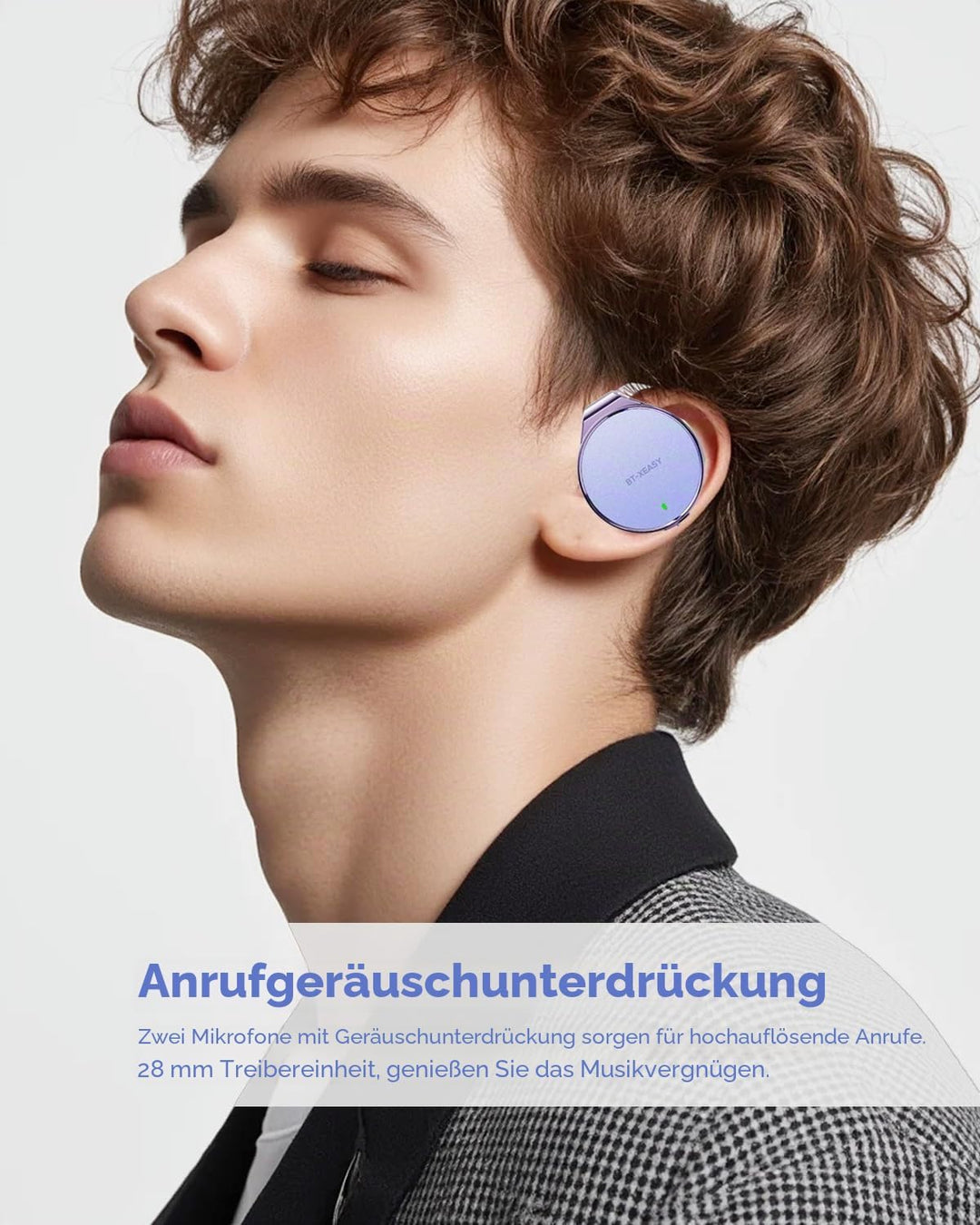 Open Ear Kopfhörer Bluetooth | 52 Std. Spielzeit & Dual-Device Pairing | On Ear Kopfhörer | Leichter