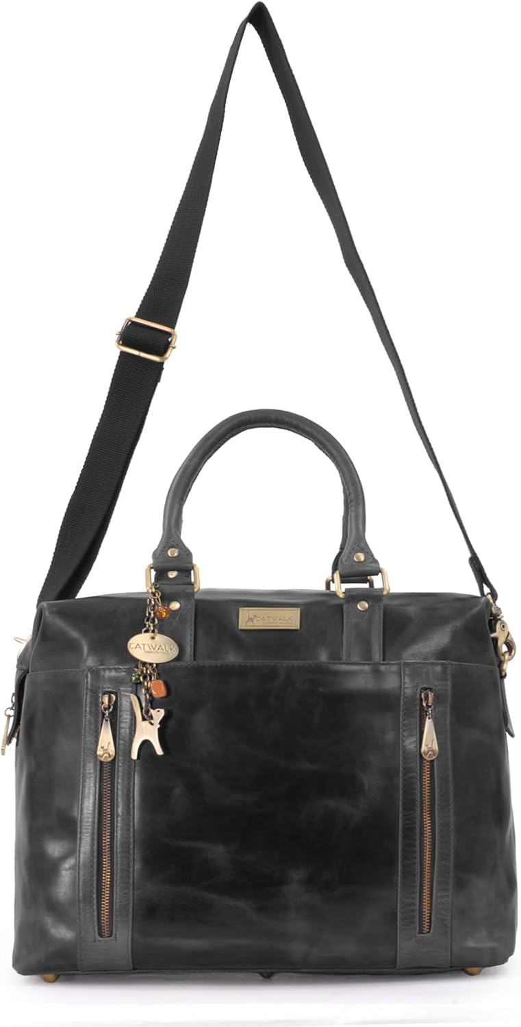 CATWALK COLLECTION HANDBAGS - Vintage Leder - Reisetasche/Freizeittasche/Sporttaschevon/Wochenendtac
