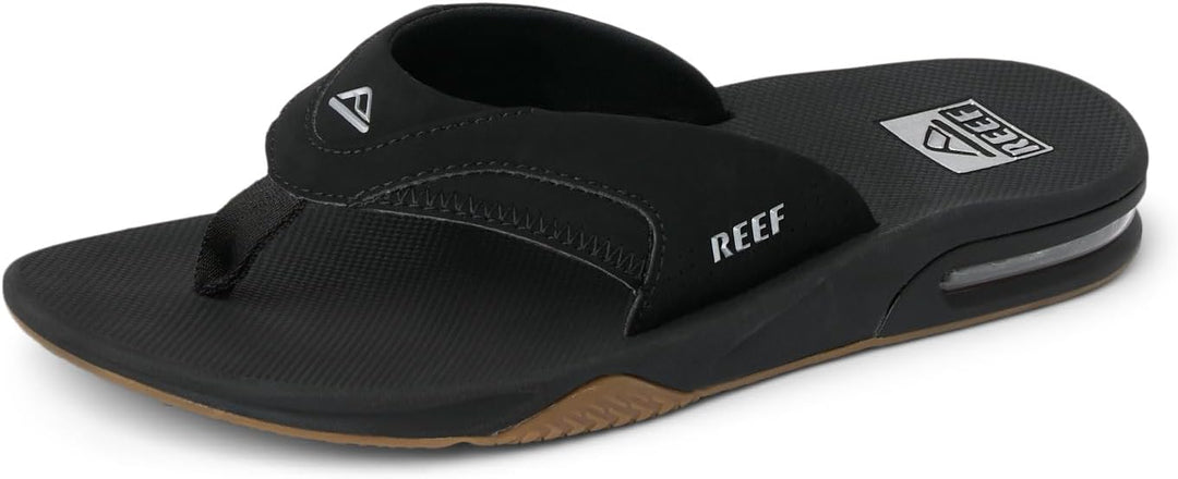 Reef Herren Fanning Flipflop 36 EU Schwarz Black Silver Bls, 36 EU Schwarz Black Silver Bls