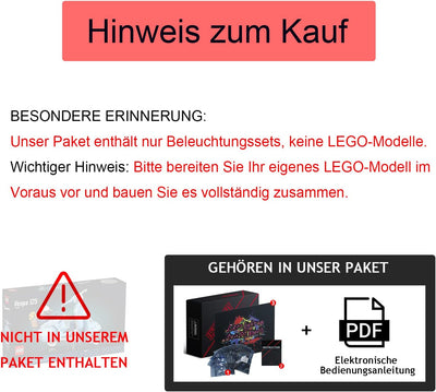 RGB-Fernbedienung Led Licht Set für Lego Vespa 125, Dekorationsbeleuchtungsset for Lego 10298 Vespa