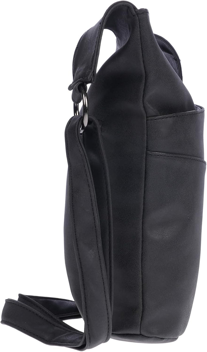 Christian Wippermann Damen Tasche Schultertasche Umhängetasche Crossover Bag Leder Optik Handtasche