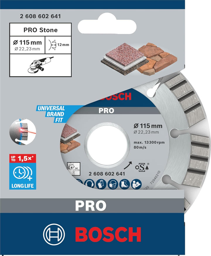 Bosch 1x PRO Multi Material Diamanttrennscheiben für 22,23‑mm-Bohrung und kleine Winkelschleifer (fü