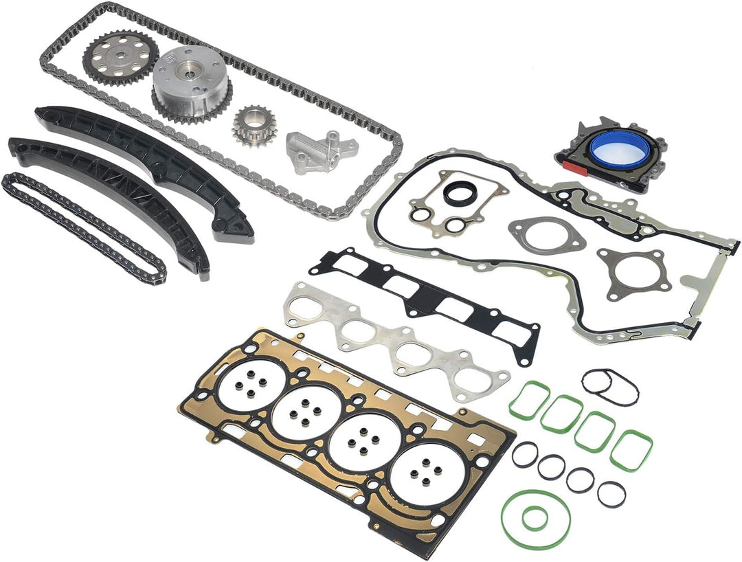 Bisenya Steuerkettensatz VVT &amp; Kopfdeckeldichtungen Kompatibel mit 1.4 TSI CAX CAV CTH BKG AXU 1.6 F