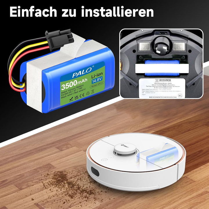 3500mAh Ersatz Akku für 360 S5 S7 S7 Pro T90 X9 M26-4S1P Saugroboter, 14.8V Wiederaufladbarer Akku B