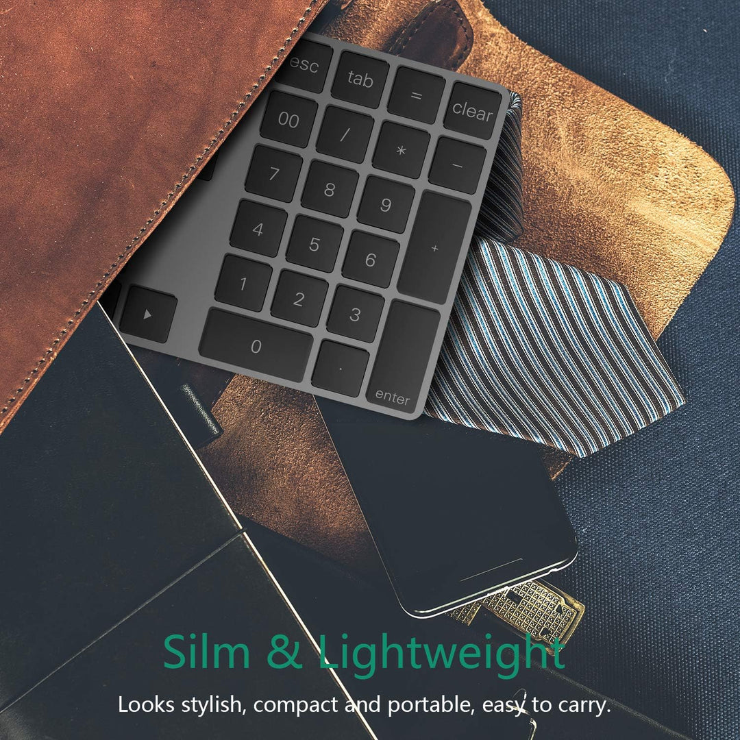 Bluetooth Ziffernblock 34-Tasten kabellos Bluetooth Numpad wiederaufladbar Tastatur Numerische Tasta