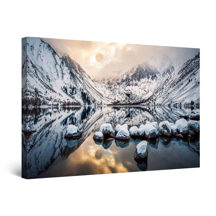 Startonight Bilder Verschneite Berge, Leinwandbilder Moderne Kunst, Landschaft Wanddeko Kunstdrucke,
