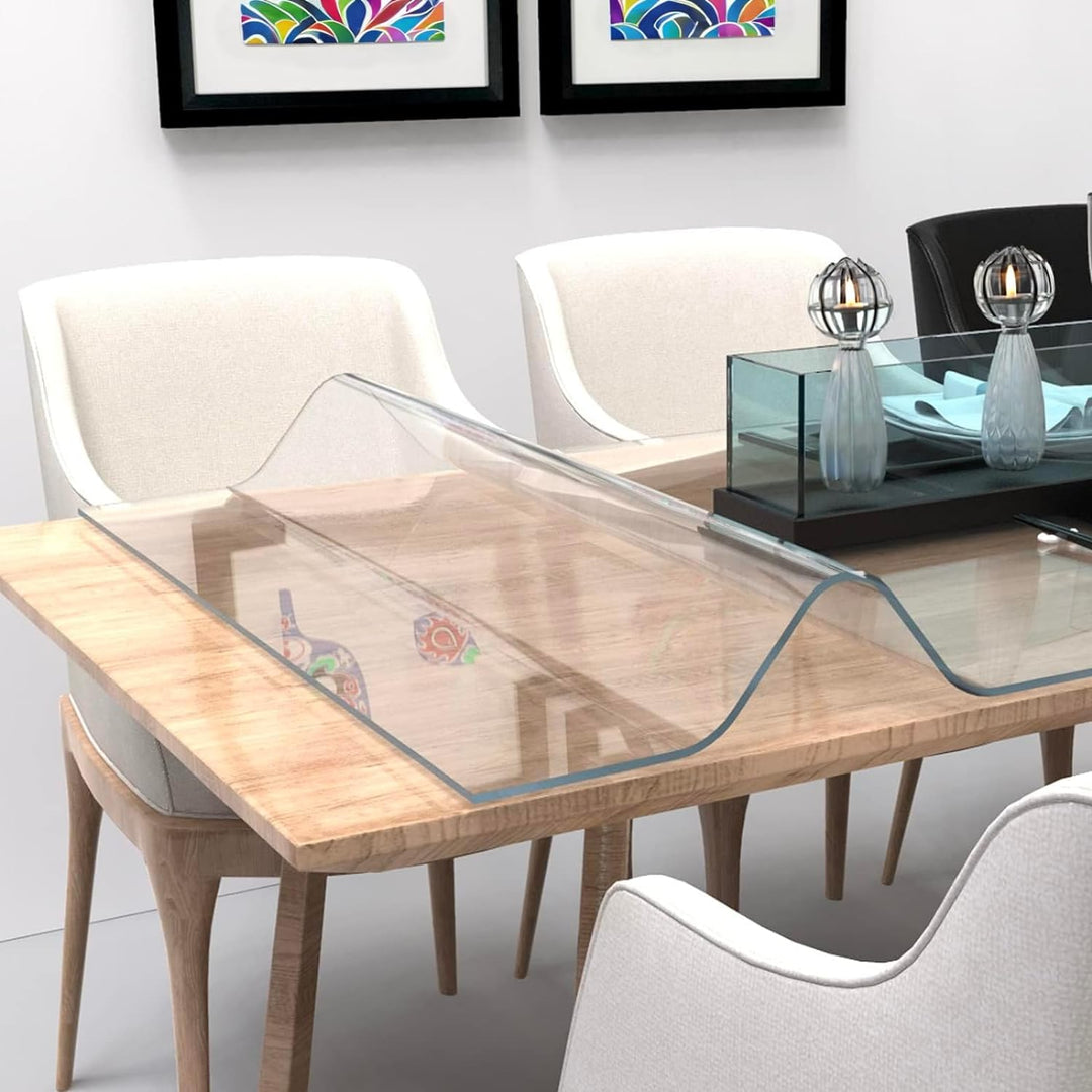 Artwelt Tischdecke Transparent Tischfolie Glasklar Weiche Folie 2.2 mm Kratzfest Wasserdicht Abwasch