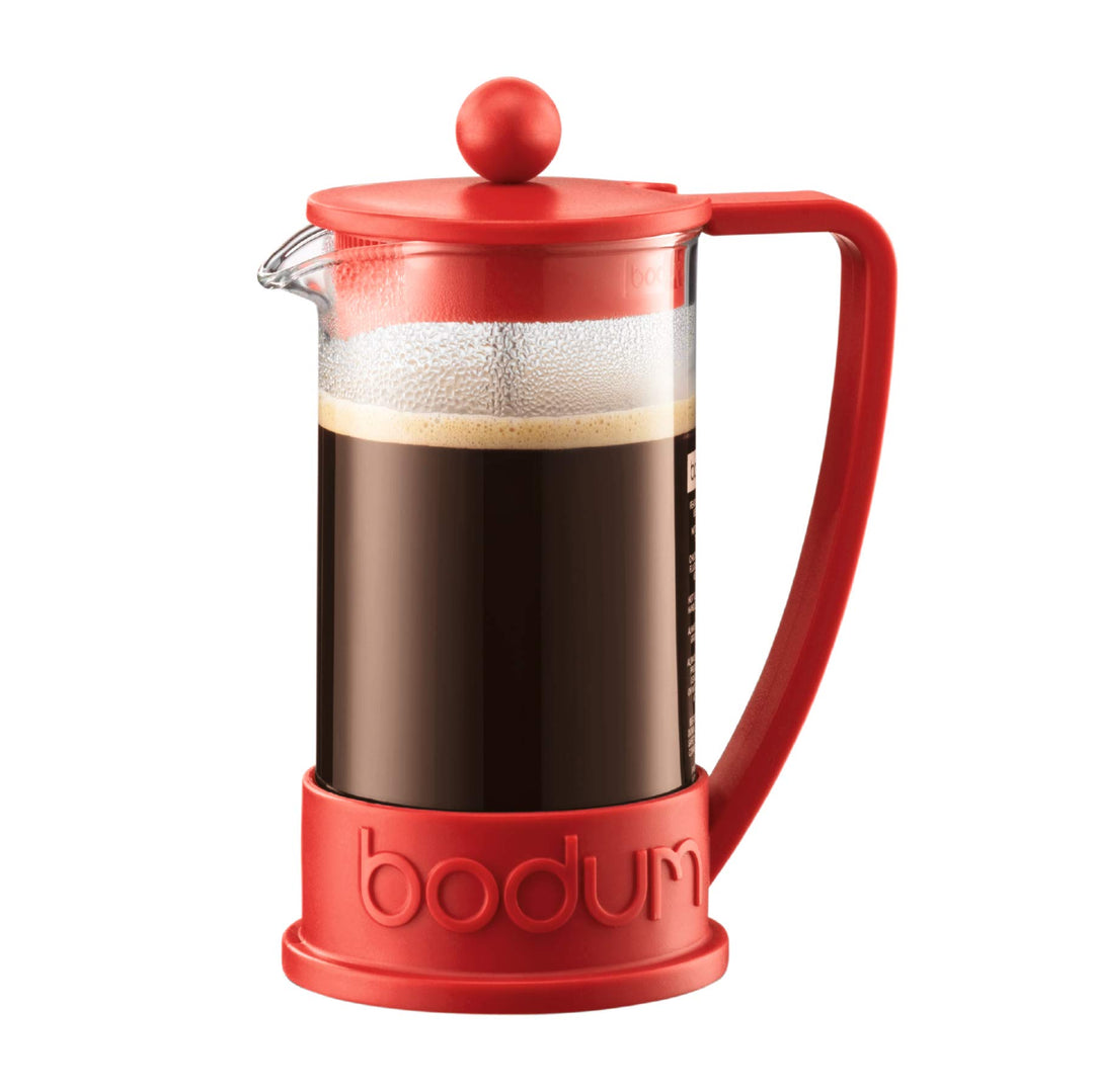 Bodum Brazil 10938-294 Kaffeebereiter 8 Tassen 1 l Rot Rot 8 Cups, Rot 8 Cups